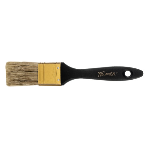 Кисть плоская "Профи" 1.5", натуральная щетина, пластмассовая ручка MTX фото 3
