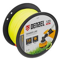 Леска для триммера круглая, 3,0мм х 123м, на DIN катушке FLEX CORD,  Denzel