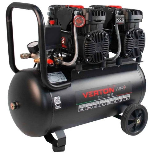 Компрессор VERTON air ac-50/480 230 В, 50 Гц, безмасляный, 480 л/м, 50 л, 8 б, 4 кВт, 2850 об/мин, рапид/быстросъем 01.14019.13925 фото 7