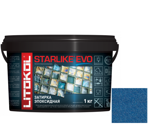 Затирка эпоксидная для швов Litokol Starlike Evo S.350 Blu Zaffiro 1 кг