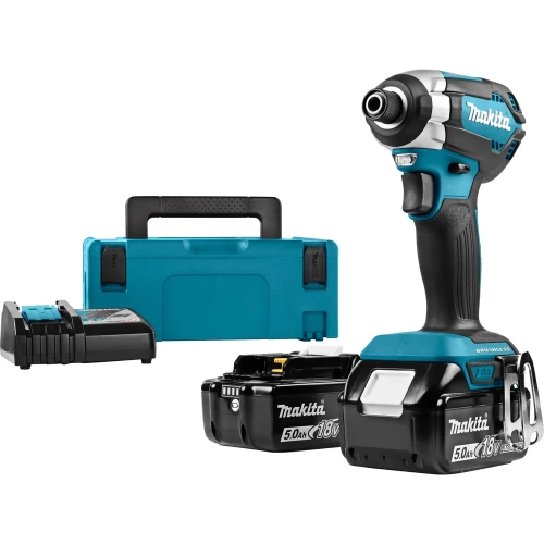 Шуруповерт аккумуляторный ударный бесщеточный Makita18В, 18В,1x5Ач, Li-ion,0-3400об\м,6-ти гр1\4",1.3кг,кейс,170Нм,М5-М16 DTD153RT фото 3