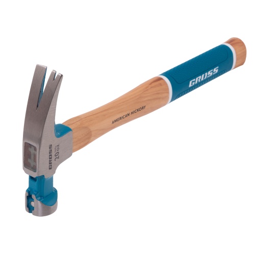 Молоток-гвоздодер,560 г, угол 75, магнит, обрезиненная рукоятка AMERICAN HICKORY GROSS фото 4