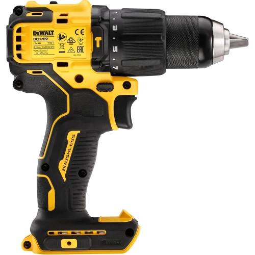 Аккумуляторная ударная дрель-шуруповерт DEWALT DCD709D2T, 18 В, 1650 об/мин, 28050 уд/мин, с 2 АКБ 2 Ач и ЗУ, в кейсе TSTAK DCD709D2T-QW фото 7