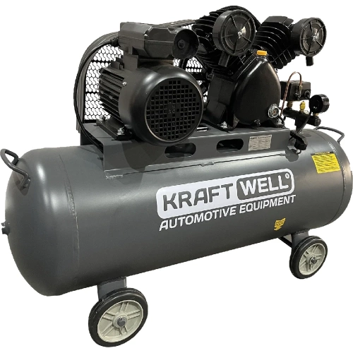 Компрессор поршневой KraftWell 420 л/мин, 10 бар, 100 л, 220В арт. KRW-AC420-100L/220