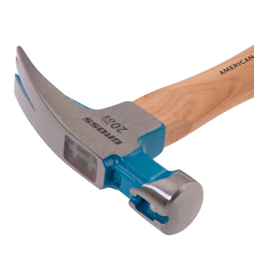 Молоток-гвоздодер,560 г, угол 75, магнит, обрезиненная рукоятка AMERICAN HICKORY GROSS фото 5