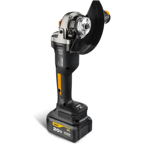 Шлифмашина RUNTEC PRO угловая, аккумуляторная, 125мм, 20В, 2*4Ач, 900Вт RT-AG900 фото 4