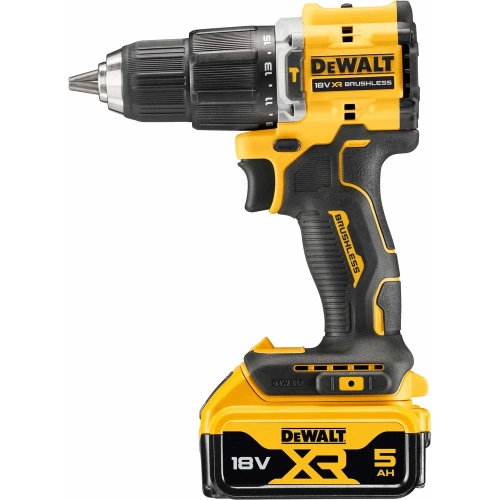 Аккумуляторная ударная дрель-шуруповерт DEWALT 18 В, 1650 об/мин, 28050 уд/мин, с 2 АКБ 5 Ач и ЗУ, в кейсе TSTAK DCD100YP2T DCD100YP2T-QW фото 4
