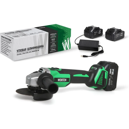 Угловая шлифмашина WORTEN 2x4.0Ач, 21В, D125, М14 IM КА-90000588