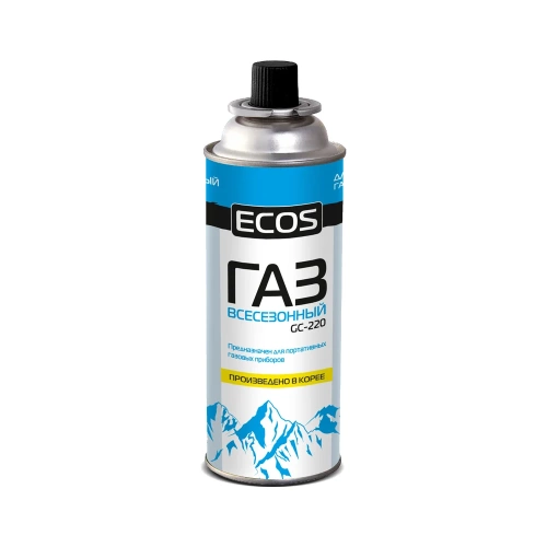 Всесезонный газ в баллоне Ecos GC-220 цанговый, 220 г 140539