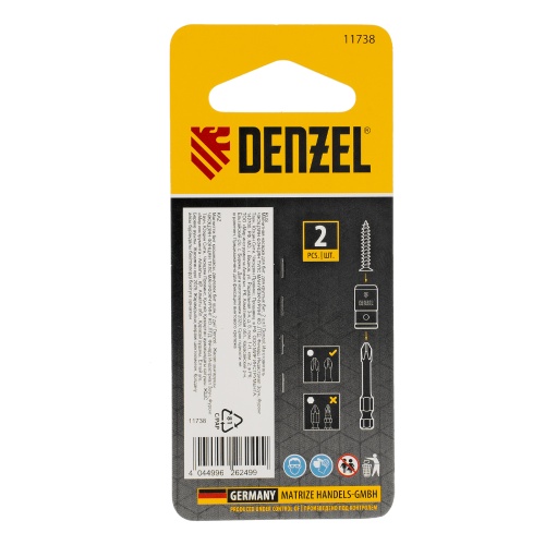 Магнитная насадка для бит, для круглых бит, 2 шт Denzel фото 8