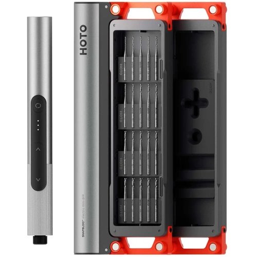 Электрическая мини-дрель с набором свёрл HOTO SNAPBLOQ Electric Mini Drill Set (20 предметов, серый, красный, D-A03) HFE0023GL фото 3