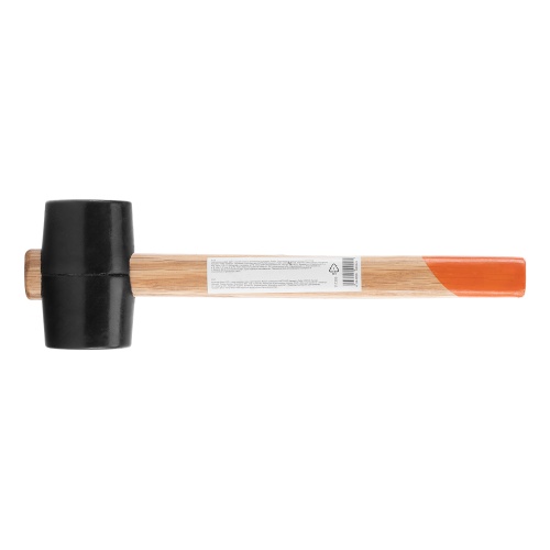 Киянка резиновая, 225 г, черная резина, деревянная рукоятка Sparta фото 3
