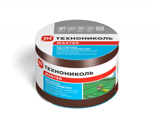 Лента самоклеящаяся Nicoband, 10 м х 10 см, коричневый