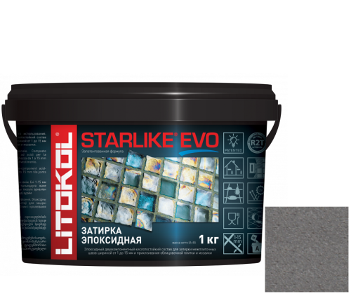 Затирка эпоксидная для швов Litokol Starlike Evo S.125 Grigio Cemento 1 кг