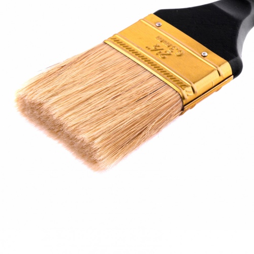 Кисть плоская "Профи" 2.5", натуральная щетина, деревянная ручка MTX фото 2
