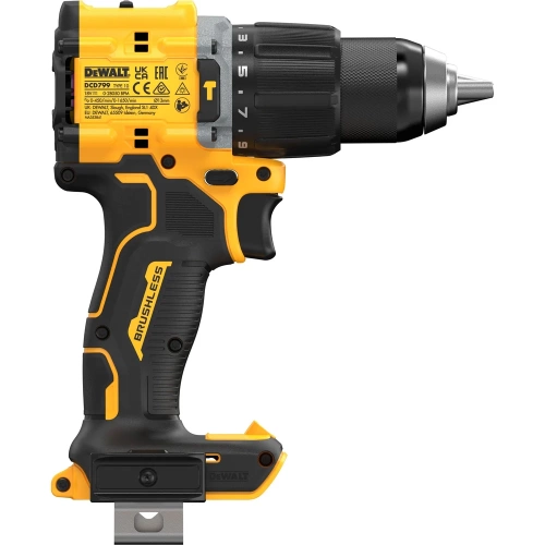 Ударная дрель-шуруповерт DEWALT DCD799D2T, 18 В, 1650 об/мин, 28050 уд/мин, с 2 АКБ 2 Ач и ЗУ, в кейсе TSTAK () DCD799D2T-QW фото 5