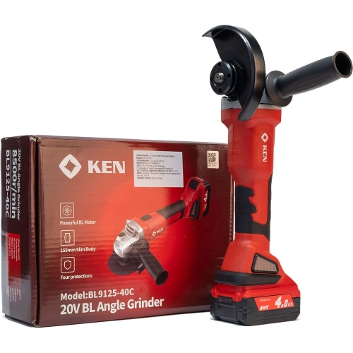 Машина отрезная дисковая KEN BL9125-40C (20V/4.0Ah) 125мм 8500об./мин 115.414.9404