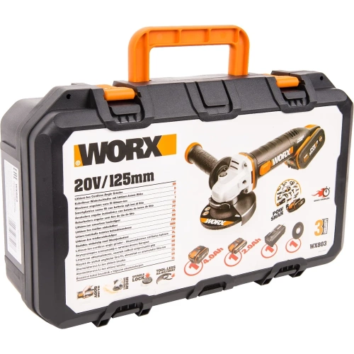 Аккумуляторная угловая шлифмашина WORX WX803 фото 7