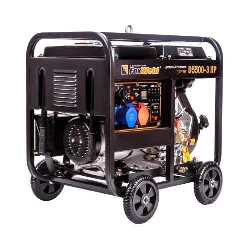 Дизельный генератор Foxweld expert d5500-3 hp, 5.0-5.5 квт, 1ф=3ф, розетка 400В/16А, розетка 230В/32А 8896 фото 4