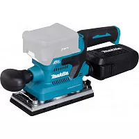 Вибрационная шлифмашина Makita LXT, BL, 18 В, XPT, 93x228 мм, 4000-12000 об/мин, ампл. 2.0 мм, 1.5 кг, кор., пылесборник, зажим, без аккум. и ЗУ DBO380Z