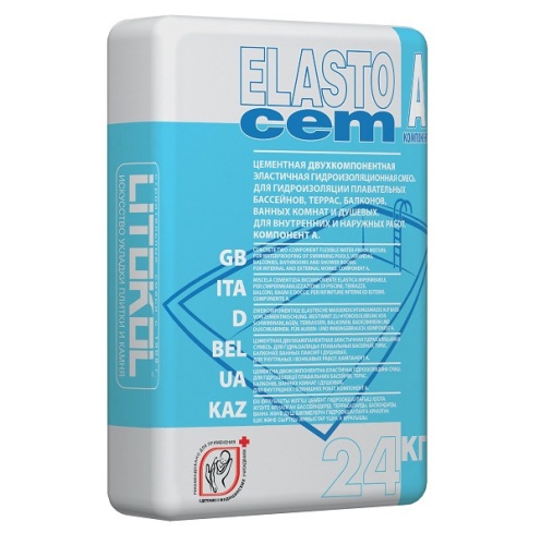 Смесь гидроизоляционная Litokol Elastocem A 24 кг