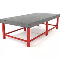 Сварочный стол Flamet 1450x2950, Profi 10 мм, подстолье с перемычками PBK-1450x2950-10