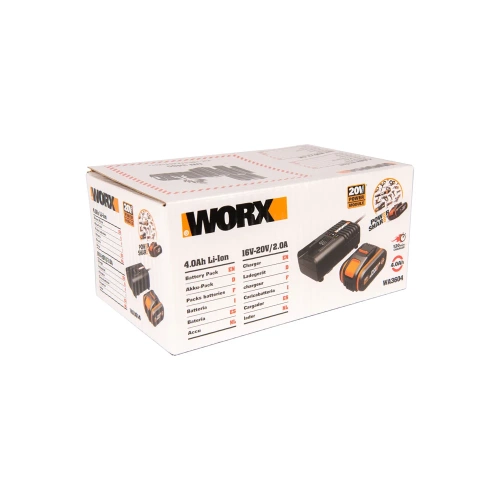 Комплект аккумулятор 4 Ач с зарядным устройством на 2А WORX WA3604 фото 4