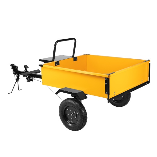 Прицеп для мотоблока TT-500, оцинк., груз. 500 кг, рег. сцепка, колеса 4.00-10, в упаковке Denzel фото 3
