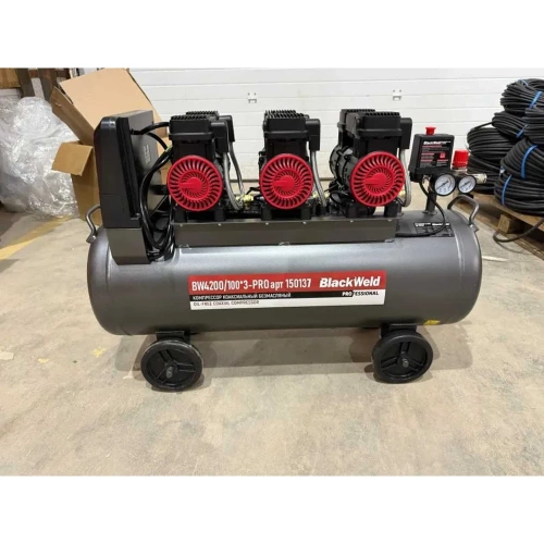 Компрессор коаксильный безмасляный BlackWeld BW4200/100_3-PRO 100л 150137 фото 3