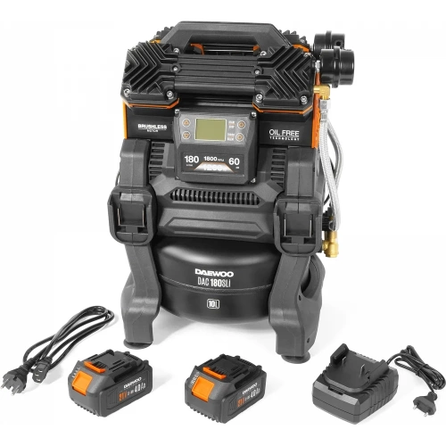 Аккумуляторный компрессор DAEWOO 42в/220в DAC 180S Li SET фото 4