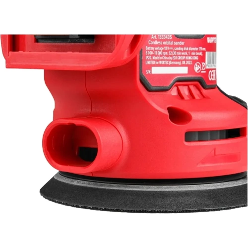 Аккумуляторная эксцентриковая шлифмашина WORTEX COS 1218-1 E ALL1 SOLO 1333435 фото 8