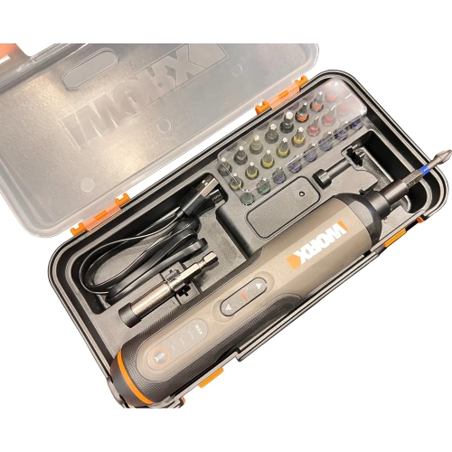 Аккумуляторная отвертка WORX 4В, 2,5Нм, 1,5Ач, набор оснастки WX240 фото 3