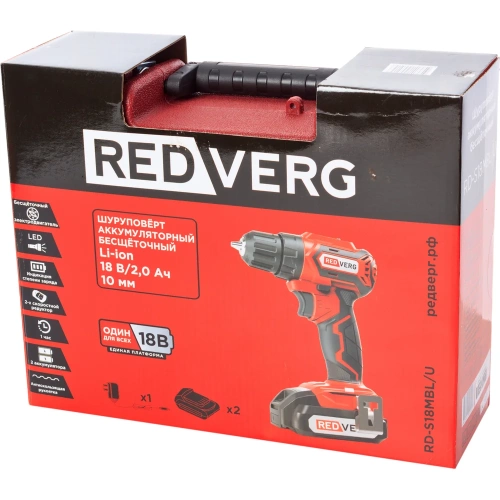 Аккумуляторный бесщеточный шуруповерт REDVERG RD-S18MBL/U 6679856 фото 11