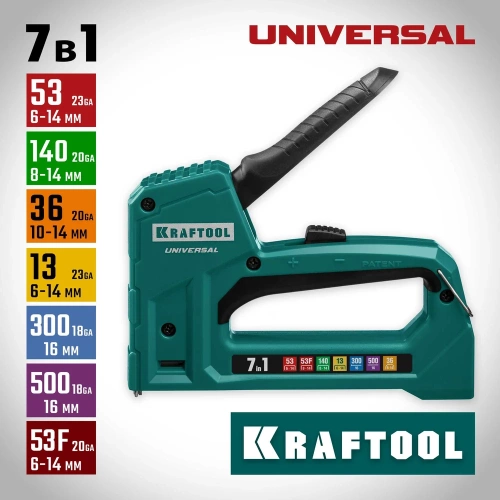 Cтеплер тип 53 (6-14мм)/140 (8-14 мм)/13/ 53F/36/500 KRAFTOOL Universal  31524 фото 3