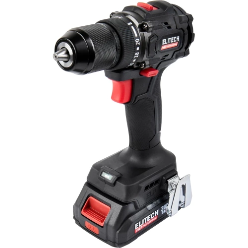 Аккумуляторная дрель Elitech CD 20SL2 (20В, 2х2Ач, 60Нм, BL) HD 205717 фото 3