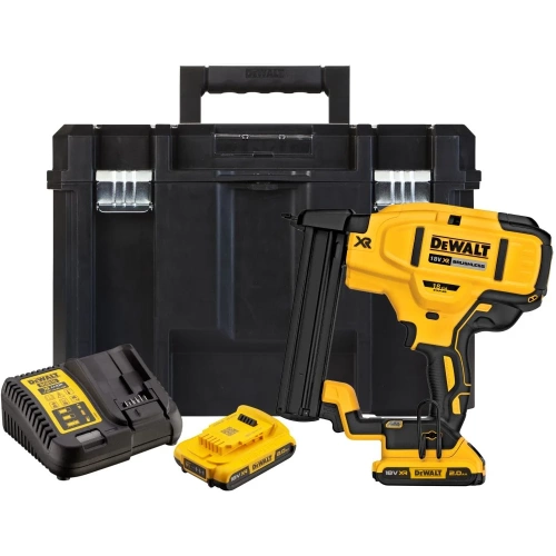 Аккумуляторный скобозабивной пистолет DEWALT DCN681D2, 18В, c 2 АКБ 2 Ач и ЗУ, в кейсе TSTAK DCN681D2-QW