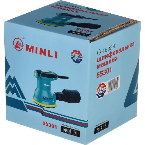 Эксцентриковая шлифмашина MINLI 125мм, 350Вт / 55301 фото 3