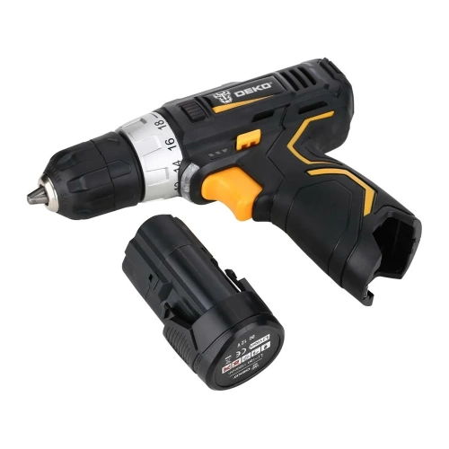 Аккумуляторная дрель-шуруповерт DEKO GCD12DU3 SET2 FU-Li-Ion + оснастка 13 шт, 12 В, 1х1.5 Ач, з/у 063-4146 фото 6
