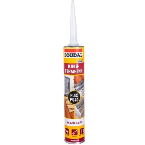 Полиуретановый герметик-клей Soudal FLEX PU 40 FC черный 300 мл