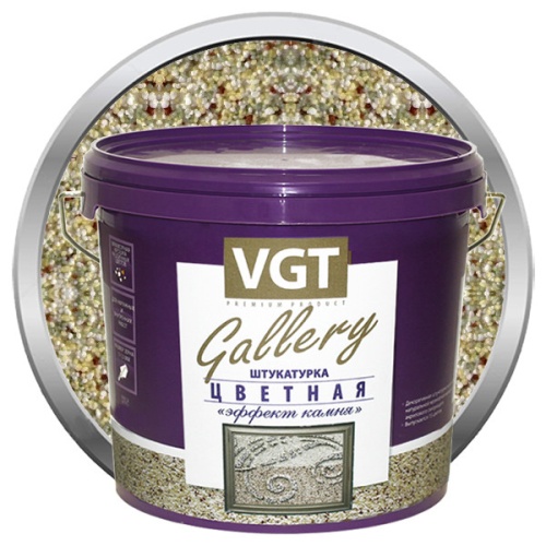 Штукатурка с эффектом камня VGT Gallery №18 оникс мелкозернистая 6 кг