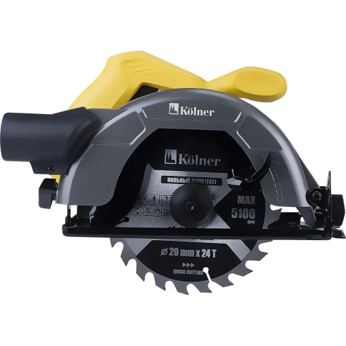 Пила дисковая Kolner 165мм, KCS 165/1200, 1200Вт, диск 160x20мм, глубина 54/37мм (90гр/45гр), 8031000166 фото 11
