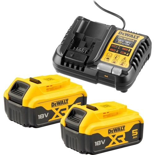 Аккумуляторный набор Dewalt DCK2026P2T, 18 В: дрель-шуруповерт DCD805 + УШМ DCG405, с 2 АКБ 5 Ач и ЗУ, в кейсе TSTAK DCK2026P2T-QW фото 7