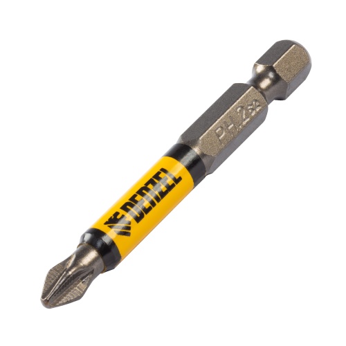 Бита PH2х60, сталь S2, цилиндр., 10 шт. Е 6,3 Denzel фото 4