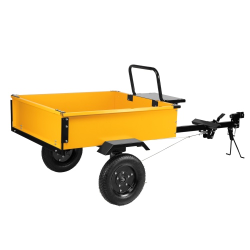 Прицеп для мотоблока TT-500, оцинк., груз. 500 кг, рег. сцепка, колеса 4.00-10, в упаковке Denzel фото 4