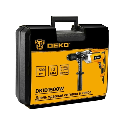 Ударная сетевая дрель DEKO DKID1500W 3638 063-4322 фото 6