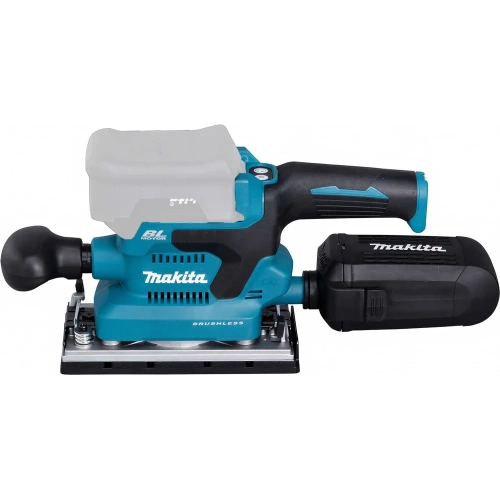 Вибрационная шлифмашина Makita LXT, BL, 18 В, XPT, 93x228 мм, 4000-12000 об/мин, ампл. 2.0 мм, 1.5 кг, кор., пылесборник, зажим, без аккум. и ЗУ DBO380Z фото 3