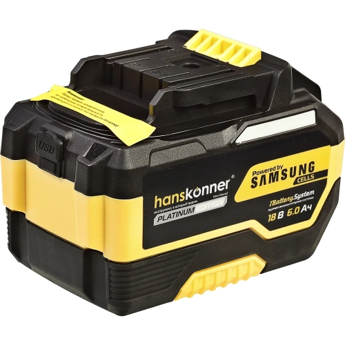 Аккумулятор Hanskonner 18 В, 1BatterySystem, 6.0 Ач HBP2006PRO фото 6