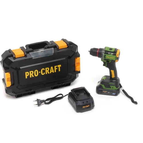 Шуруповерт аккумуляторный PROCRAFT 20В 45Нм (АКБ 1.5Ач+ЗУ+Кейс) PA18LiPro фото 10