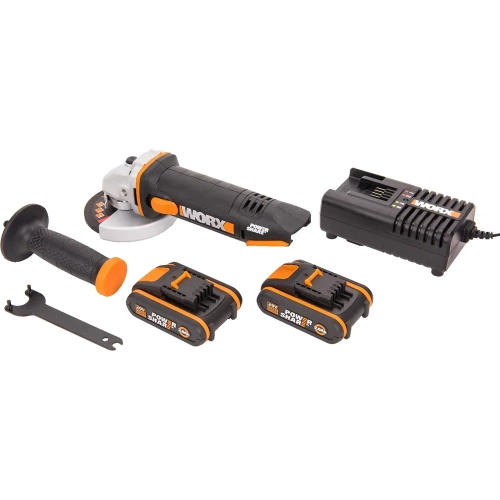 Аккумуляторная угловая шлифмашина WORX кейс WX800 фото 3