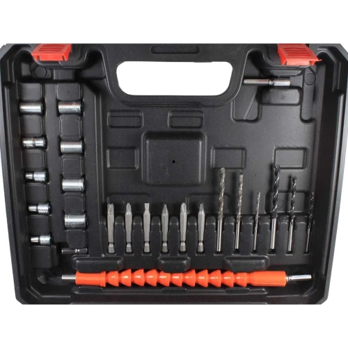 Аккумуляторная дрель-шуруповерт AktiTool cd16g set 16 В, 2 li-ion аккум. 1500 mah, кейс, гибкий удл. 101206 фото 5